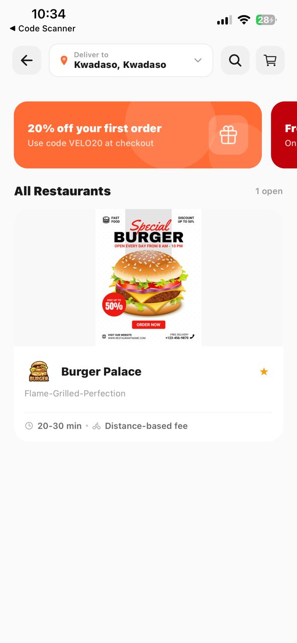 All restaurants screen